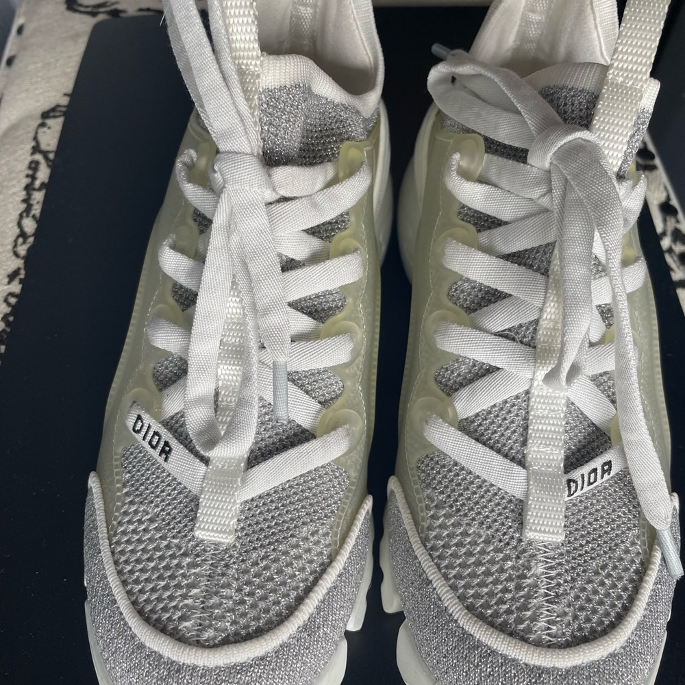 Dior White and Gray Casual Sneakers